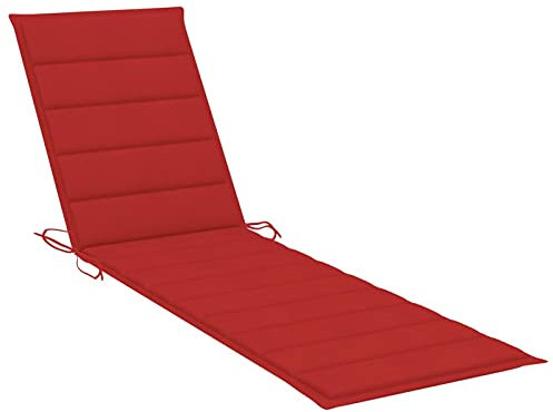 Gecheer Sonnenliege Auflage Liegenauflage Gartenliege Liegestuhl Liege Polster Kissen Auflagen Polsterauflage Stoff Rot 200x50x3 cm