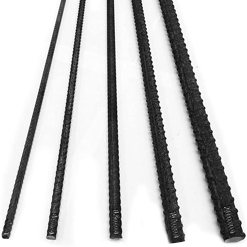 Reinforcement Steel Bar for Concrete Rebar | Reinforcing | Size 6mm - 20mm | Length 500mm - 3000mm (2000mm (Pack of 10), 12mm)