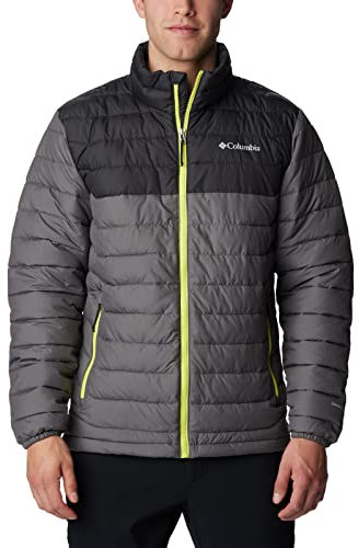 Columbia Men's Powder Lite Jacket, Puffer Jacket, City Grey/Shark, Size L