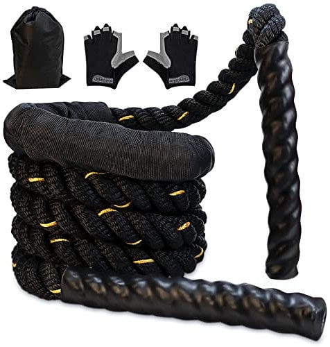 10FT Heavy Weighted Jump Ropes,Heavy Durable Jump Rope Adult Fitness Weighted Ropes Men and Women Whole Body Muscle Exercise to Improve Strength Endurance Training Sports Jumping Rope-2LB