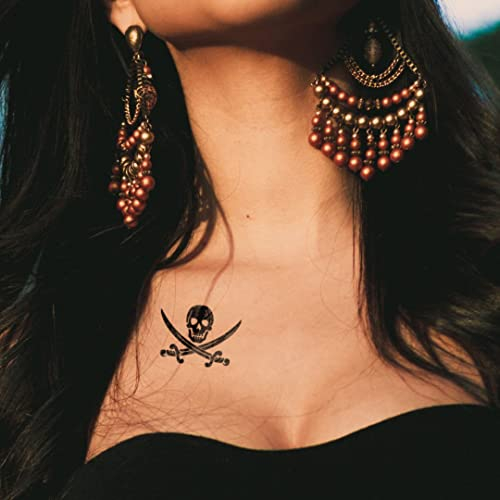 MyJagua Tattoo • Pirates | 1-2 Wochen Tattoo | Auf Pflanzenbasis | Hautverträglich | Wasserfest | Neue Tattoo Technologie | Kein Klebe Tattoo