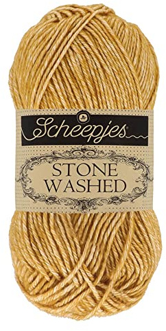 Scheepjes - Scheepjes Stone Washed 809 Yellow Jasper Yarn - 10x50g