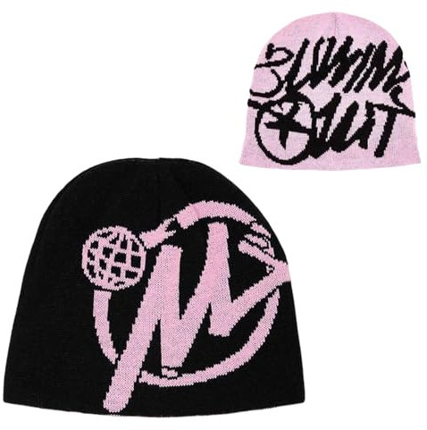 Stronrive Y2K Minus Two Bonnet en Tricot pour Homme et Femme Trawler Beanie Slouchy Warm Cap Vie Quotidienne et Plein air