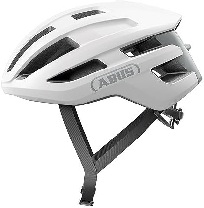ABUS Rennradhelm PowerDome - Leichter Fahrradhelm mit cleverem Belüftungssystem und aerodynamischem Profil - Made in Italy - für Damen und Herren - Silber, Größe L