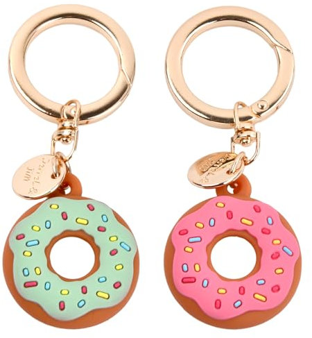 Natuce Airtags Portachiavi, Porta Air Tag Portachiavi per Apple Airtag in Silicone Custodia per AirTag 2021 con Portachiaviper Zaini e Animali Domestici, Anti-graffio Mantiene Forte il Segnale (B)