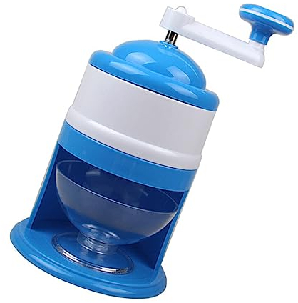 susiodeu 300ml Manual Ice Crusher Household Hand Crank Shredding Smoothie with Measuring Cup Children Stainless Steel Shaver DIY