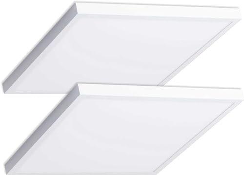 VZLED - Panel LED Superficie Cocina, Panel LED Superficie, Panel LED Cocina, Plafón LED para techo LED Cocina, Plafones LED, Pantalla LED 60x60, 40W Blanco Frío 6500ºK (Pack 2)