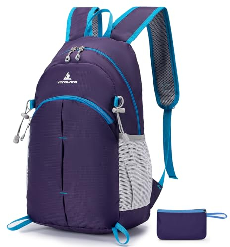 SPAHER Faltbare Reisetasche Handgepäck 40x30x15 British Airways Wizzair Vueling Ultraleicht 20L Rucksack Wasserdicht Backpack Kleiner Daypack Flugzeug Reiserucksack für Damen Herren Outdoor