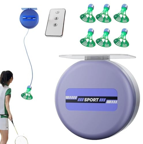 Dtaigou Badminton-Rebound-Trainer, Badminton-Trainingsgerät - Badminton-Solo-Trainingsgerät | Verstellbares Badminton-Solo-Trainingsgerät, Badminton-Trainergerät für Damen und Herren
