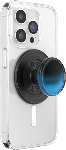 PopSockets Phone Grip for MagSafe with Kickstand, Magnetic Stand, Swappable Top, Secure Hold for iPhone MagSafe Cases, Phone & Tablet Grip - Tidepool Night Tide Glow in The Dark