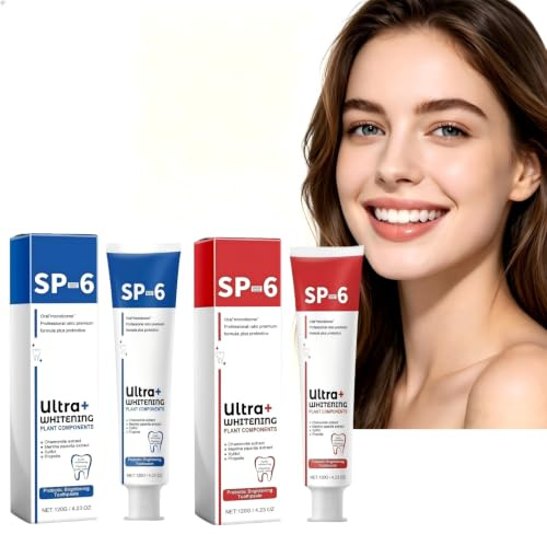 Mikabila(03)2 Stück Sp-6 Zahnpasta,Ultra Whitening Toothpaste,Frischer Atem | Probiotics Bright White Zahnpasta,Tiefenreinigungs-Pflegezahnpasta,Zur Entfernung Von Zahnaufhellungsflecken