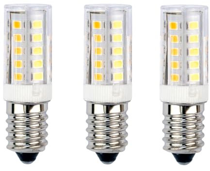 Clearwave Health E14 LED Light Bulb 5W 3 Pack. 50W Halogen Equivalent Energy Saving, 600LM, Warm White. for Cooker Hood, Salt Lamp. Non Dimmable. Small Edison Screw.