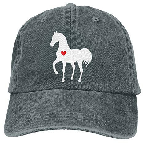 Baseball Cap Herz Horse Rot Schildmütze Mode Kappe Atmungsaktiv Outdoor Cap Für Urlaub Must Haves Erwachsene Club