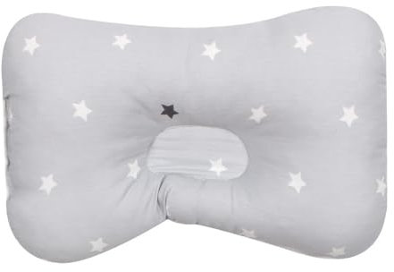 champracer Kindkissen, Kindkissen zu Flathead Kindkissen, Kindkissen, 0-12 Memory Foam Reisekissen, Autositz (Graue Sterne,28 * 20 * 5cm)