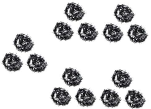 Alipis 15pcs Halloween Tinsel Garland Silver Sparkle Decorations Indoor Outdoor Decorations