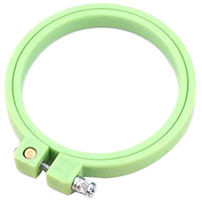 Stickrahmen aus Kunststoff, Kreis, Kreuzstich-Ring, handgefertigt, DIY-Werkzeug, Innendurchmesser: 7 cm, zufällige Farbauswahl