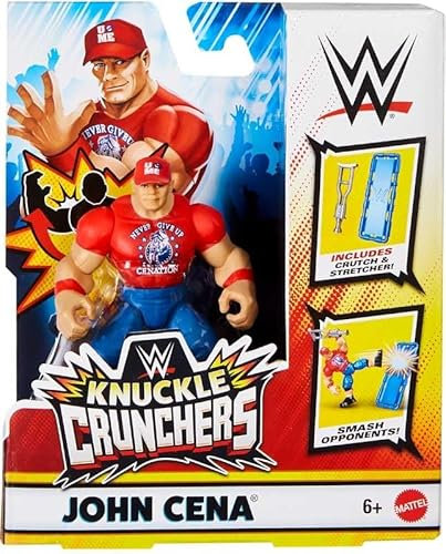 WWE Knuckle Crunchers Figur, 10 cm – Figuren John Cena + Zubehör
