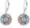 Mandala Chakra Ohrringe für Damen 7 Chakra Yoga Lotus Ohrhänger aus 925er Sterlingsilber Chakra Schmuck für Damen