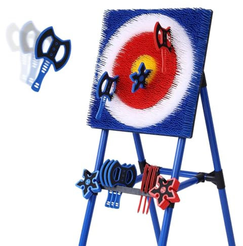 Generisch Garden Axe Throwing Game - Axe Arrow Set with 8 Axes and 8 Arrows, Foldable Axe Throwing Target, Outdoor Yard Game for Adults, Teenagers and Children