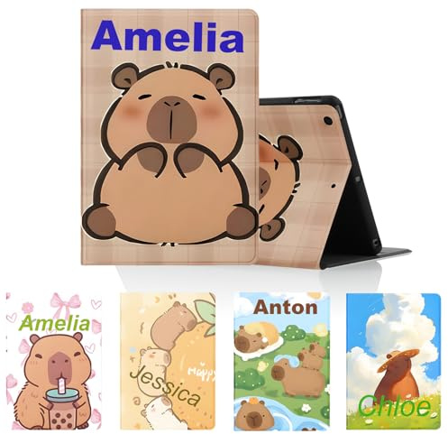 Personnalisée Tablet Coque pour Samsung Galaxy Tab S2 9.7, Personnalisable Texte DIY Étui avec Niedlich Cartoon Capybara Mignon Motif Ultra Fine Housse de Protection Cuir PU Cover