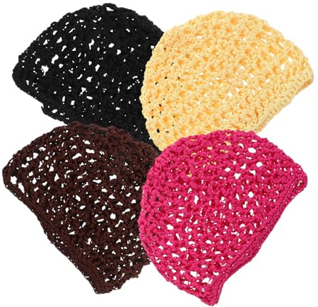 ORFOFE 4 Stück Schlaf Haarnetz Snoods Zopfkappen Zum Schlafen Netz Haarabdeckung Haarpflege Schlafmütze Schlaf Haarwickel Motorhaube Wickelkappe Für Frauen