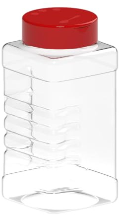 Rub´n Hood I 2 x Spice Jars with Shaker Lid I 1000 ml I Candy Jar I Transparent Plastic Storage Containers with Lid I Spice Drawer I Organiser with Jars I Storage Jars with Lid