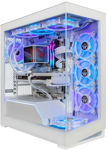 CLX Horus Gaming PC - Intel Core Ultra 9 285K 3.7GHz, GeForce RTX 5080, 2TB SSD, 32GB DDR5 RGB Memory, 360mm AIO, WiFi, Windows 11 Home, blanco, acelerado por IA