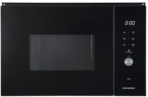 Schneider SCMW2538GB - Four Micro-ondes gril 38 cm encastrable 25L Noir