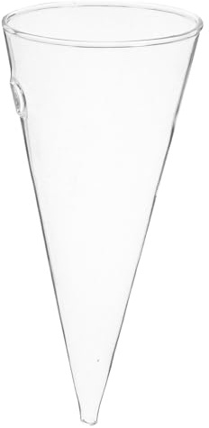 MINAOLULUS Vaso da Conico in Vetro Trasparente per Fioriera da Muro, Contenitore Idroponico per Decorazione Artistica in Cucina e Camera da, Portafiori Sospeso