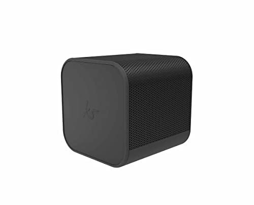 KitSound Boom Cube Metallic Portable Rechargeable Wireless Bluetooth Speaker, Black