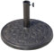 Outsunny Pied de Parasol Base de lestage Parasol Rond résine Imitation Fonte Motif Rosace Ø 49 cm Poids Net 14 Kg Bronze