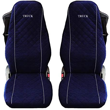 TEXMAR LTD LKW-Sitzbezüge, Mikrofaser, Dunkelblau, 2 Stück