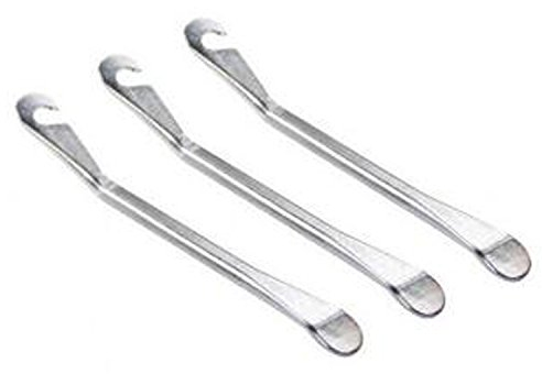 3X Metall Reifenheber Tire Lever Fahrrad Reifen Werkzeug Haken Montierhebel Edelstahl.