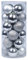 BESPORTBLE 24er Pack Weihnachtskugeln Ornamente Dekoration für Baumhaus Indoor Outdoor Hängekugeln 6cm Silber