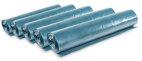 Müllsäcke, 75 St. extra starke blaue Müllbeutel, 120 Liter Fassungsvermögen, 700 x 1.100 mm, Typ 100 mit 70 my, besonders reißfest, ideal für Garten, Umzüge, Entrümpelungen & Haushalt