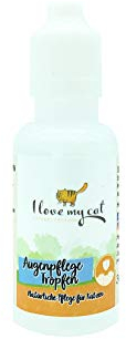 I Love My Cat Augenpflege-Tropfen – 30 ml. Hochwertiges Pflegeprodukt für Katzen, das speziell für die tägliche Pflege der Augen von Katzen entwickelt wurde.