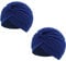 Hut mit Plisseekopf, Turban, Indien, Kapuze, arabisch, Festival, Vintage, einfarbig, Unisex (blau x 2)