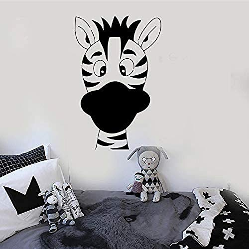 Lustige Zebra Tier Vinyl Wandtattoo Home Decor Kinderzimmer Kunst Wandbild Abnehmbare Wandaufkleber 43X67Cm
