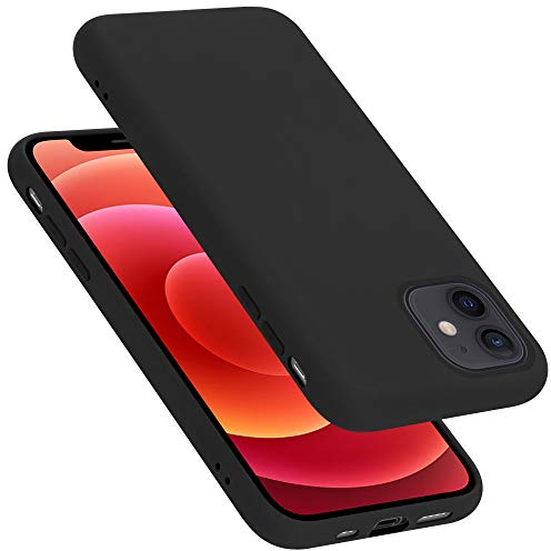 cadorabo Case compatible with Apple iPhone 12 Mini (5,4) in LIQUID BLACK - Shockproof and Scratch Resistant TPU Silicone Cover - Ultra Slim Protective Gel Shell Bumper Back Skin
