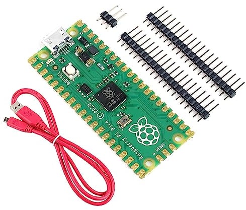 BerryBase Raspberry Pi Pico Light Starter Kit, Raspberry Pi Pico Set inkl. Raspberry Pi Pico, offizielles Kabel und Stiftleisten für Raspberry Pi Anfänger & Software Engineer