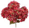 matches21 Hortensien Blüten Kunstblumen Kunstpflanzen Dekosträuße Dekopflanzen 1 Bund à 5 Blüten Ø 18 cm - weinrot Bordeaux