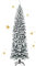 RELAX4LIFE Weihnachtsbaum Künstlich mit Schnee, Tannenbaum 225 cm, Bleistift Weihnachtsbaum, Christbaum aus PVC, Kunstbaum für Weihnachten