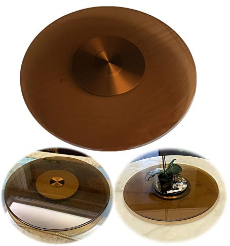 YZJYB Lazy Susan Esstisch Drehtisch - 24 32 28 Gehärtetes Glas, Küche, Serviertablett, Drehteller, Hotelrestaurant, Teefarbe, Für Speisekammer, Arbeitsplatte (Größe: 110 cm / 43,3 )