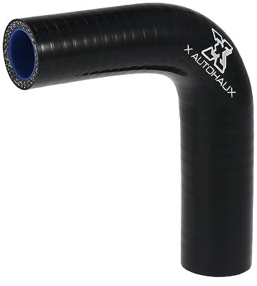 X AUTOHAUX 19-22mm 0.75-0.87 ID 90 Grado Acoplador Manguera de Silicona para Coche Negro