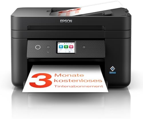 Epson WorkForce WF-2960DWF A4-Multifunktions-Tintenstrahldrucker mit kabellosem Betrieb und 3 Monaten kostenloser Tinte mit ReadyPrint-Abonnement im Rahmen von Advantage+*