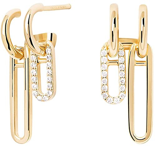 Damen-Ohrringe Pdpaola New Essentials trendy AR01-828-U, Sterling Silber Stein Silber Zirkon