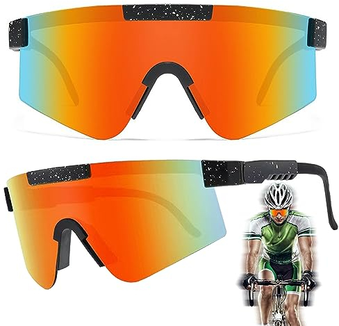 Dilightnews Fahrradbrille, Schnelle Brille Herren Damen, UV400 Schutzbrille Sportbrille, Sportbrille Rennrad Brille, Für Outdoorsportarten Fischen Radfahren Laufen Glof Ski Im Freien
