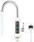 Electric Instant Heater Tap, 220V Instant Tankless Water Hot Tap, Stainless Steel Electric Hot Water Faucet, 360° Rotatable Fast Heating Tap Water Heater with LED Digital Display for Bathroom Kitchen