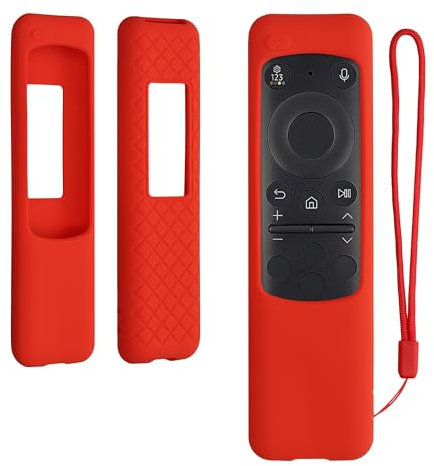 kwmobile Custodia Silicone Telecomando Compatibile con Samsung BN59-01432A / BN59-01432J / TM2360e Cover - Guscio Protettivo Telecomando Antiscivolo - rosso