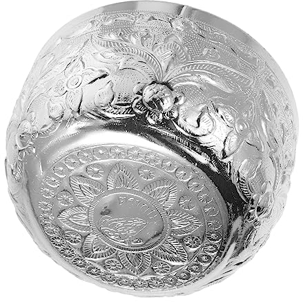 AOKWAWALIY Thai Bowl Condiment Bowls Tibetische Klangschalen Weihwasserschale Servierschale Eiskupferschale Salatbehälter Kleine thailändische Tradition Schüssel Buddhistische Wasserschalen Massage